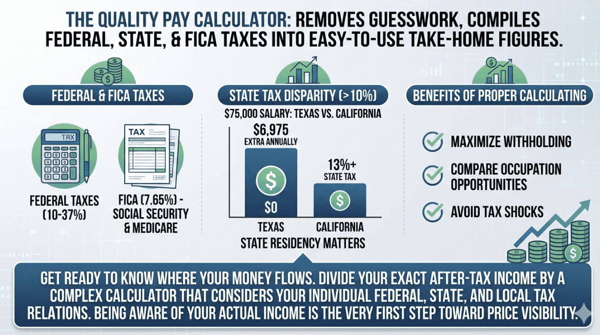 How Pay Calculators Work in Various US States